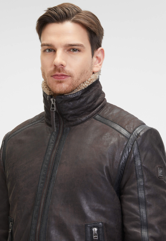 Куртка кожаная утеплённая мужская Gipsy GM Anchorage фото 6